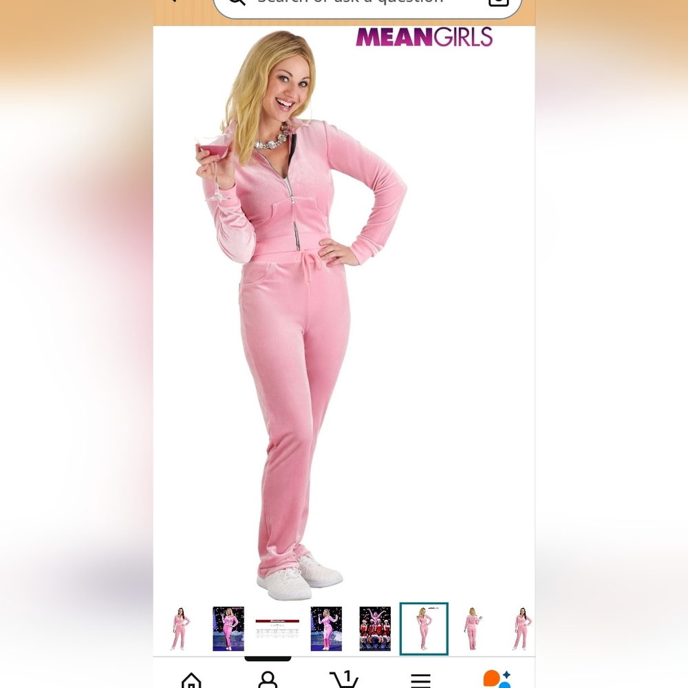 Pink Velour Women's Jumpsuit